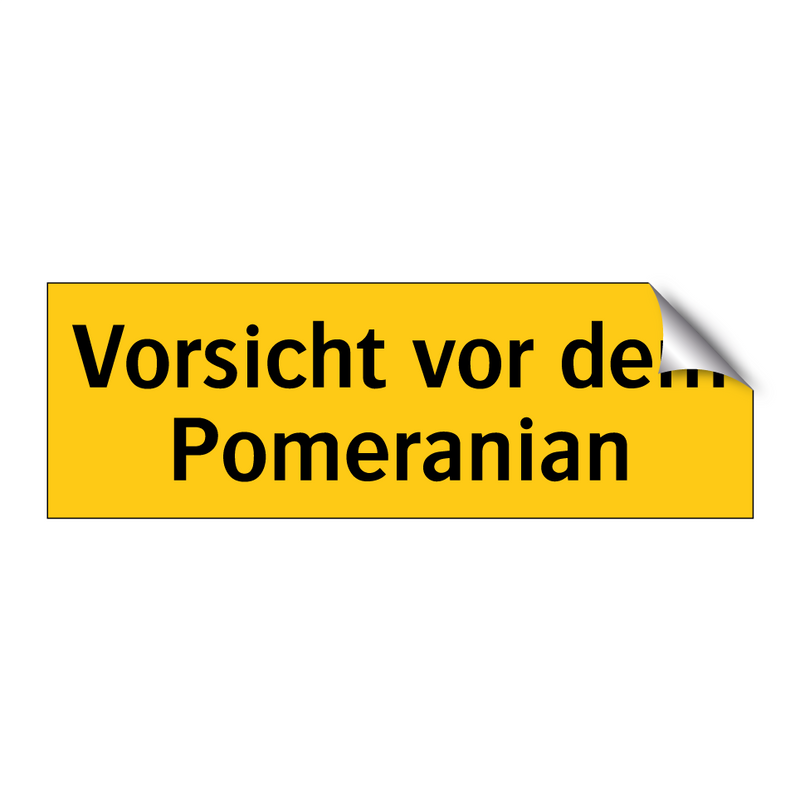Vorsicht vor dem Pomeranian