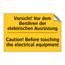 Vorsicht! Vor dem Berühren der /.../ - Caution! Before touching the electrical /.../
