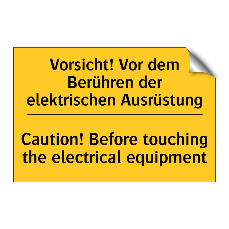 Vorsicht! Vor dem Berühren der /.../ - Caution! Before touching the electrical /.../