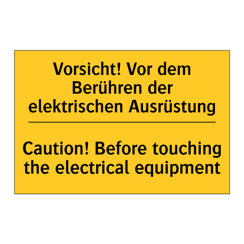 Vorsicht! Vor dem Berühren der /.../ - Caution! Before touching the electrical /.../