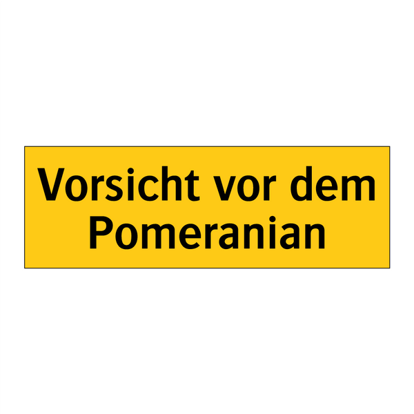 Vorsicht vor dem Pomeranian