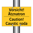 Vorsicht! Ätznatron - Caution! Caustic soda