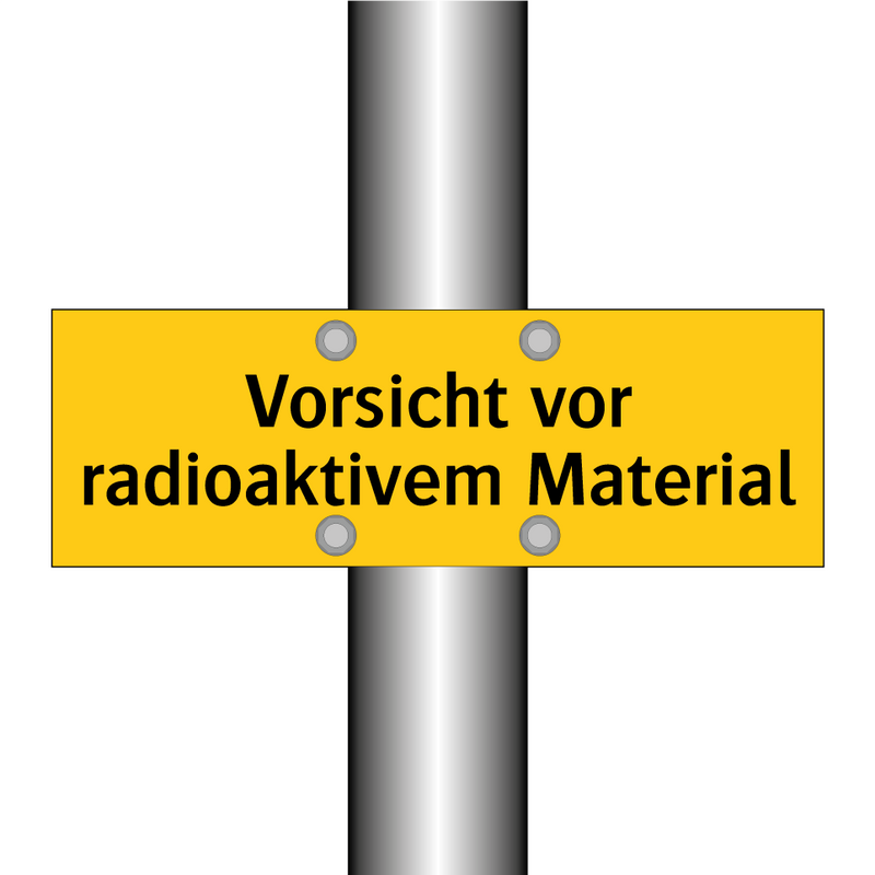 Vorsicht vor radioaktivem Material