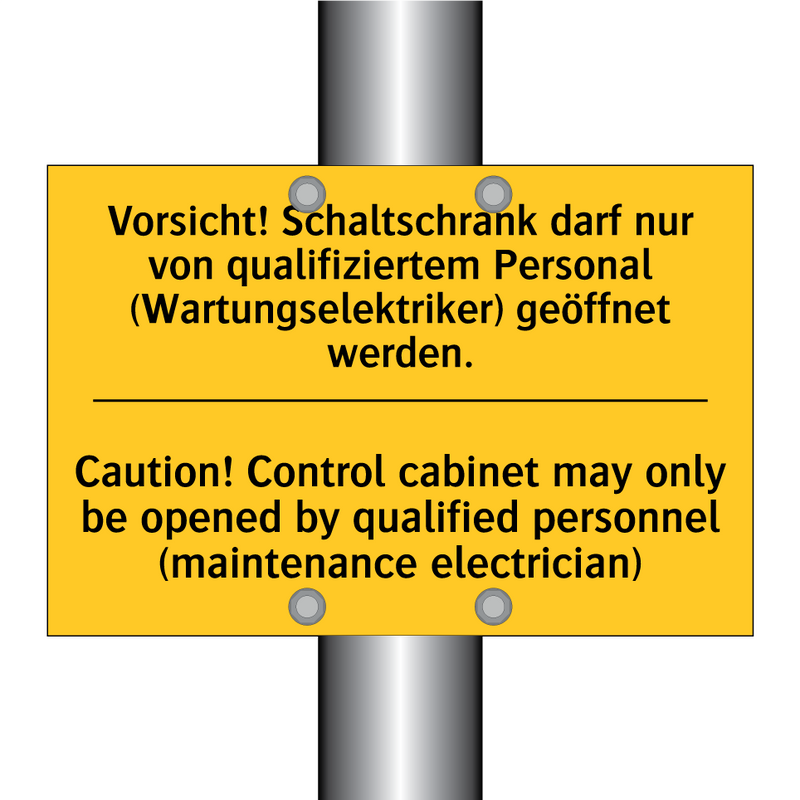 Vorsicht! Schaltschrank darf nur /.../ - Caution! Control cabinet may only /.../