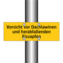 Vorsicht vor Dachlawinen und herabfallenden Eiszapfen