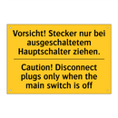 Vorsicht! Stecker nur bei ausgeschaltetem /.../ - Caution! Disconnect plugs only /.../