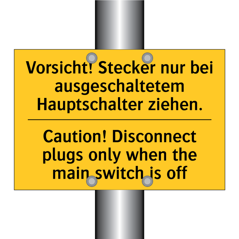 Vorsicht! Stecker nur bei ausgeschaltetem /.../ - Caution! Disconnect plugs only /.../