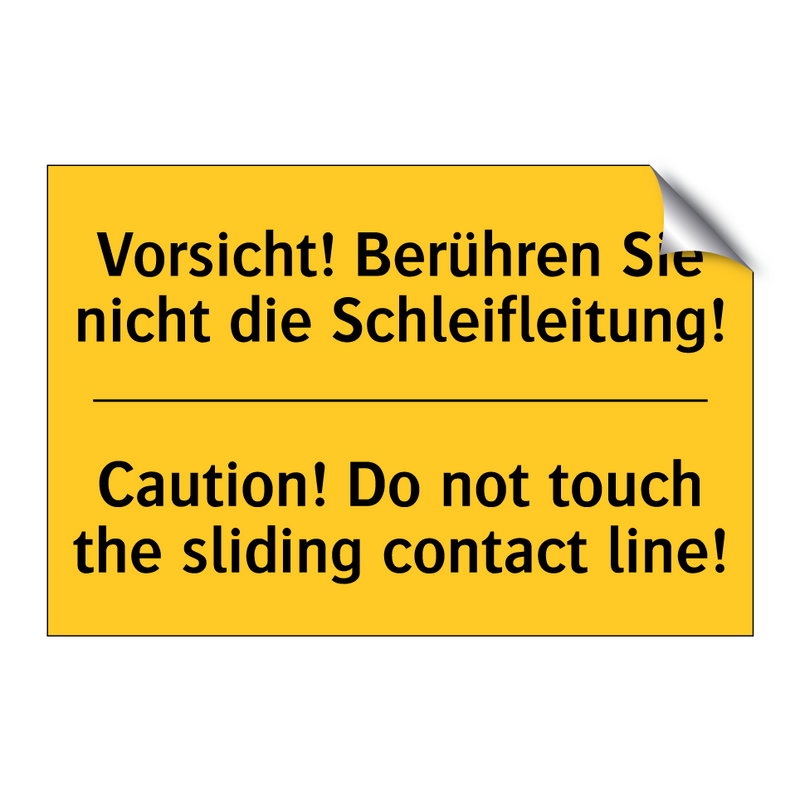 Vorsicht! Berühren Sie nicht die /.../ - Caution! Do not touch the sliding /.../