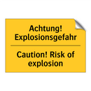 Achtung! Explosionsgefahr - Caution! Risk of explosion