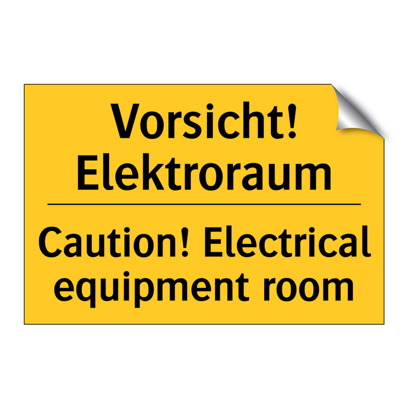 Vorsicht! Elektroraum - Caution! Electrical equipment /.../