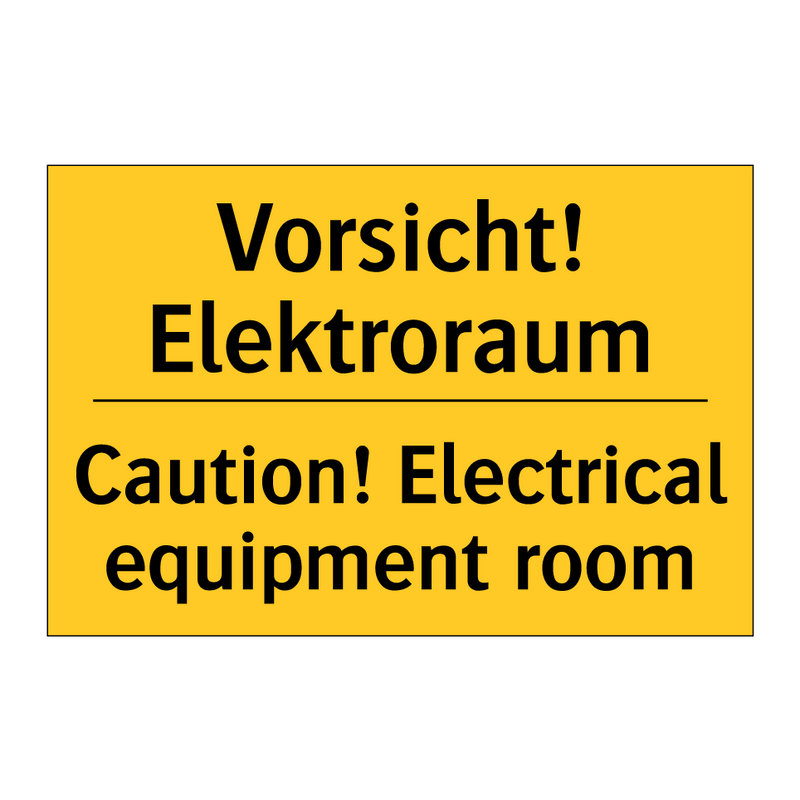 Vorsicht! Elektroraum - Caution! Electrical equipment /.../