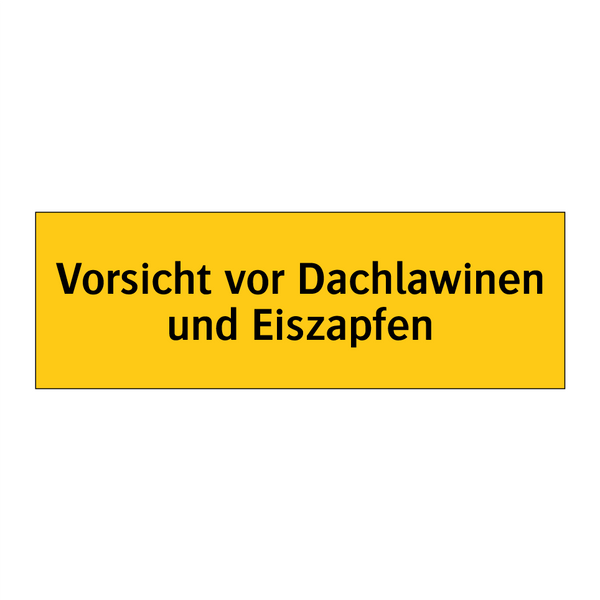 Vorsicht vor Dachlawinen und Eiszapfen