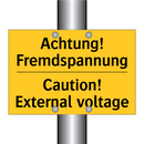 Achtung! Fremdspannung - Caution! External voltage