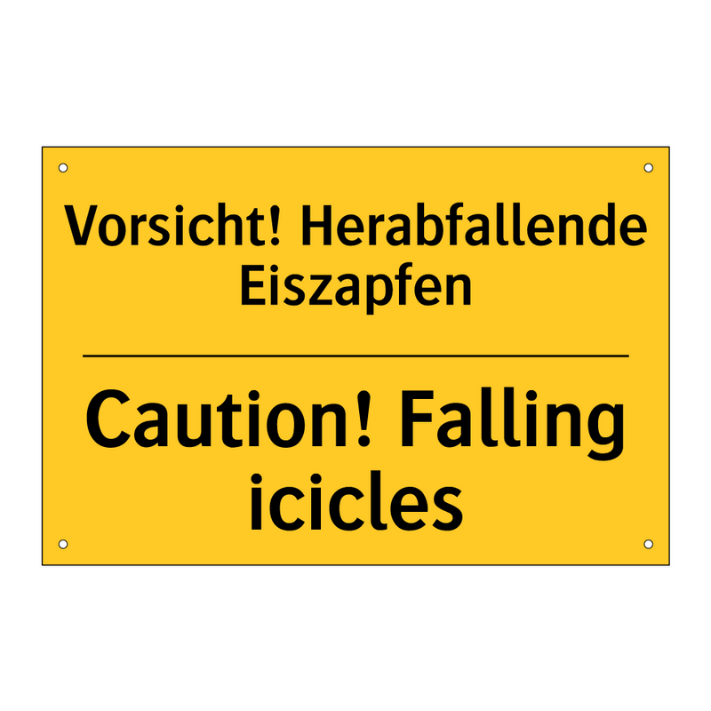 Vorsicht! Herabfallende Eiszapfen/.../ - Caution! Falling icicles