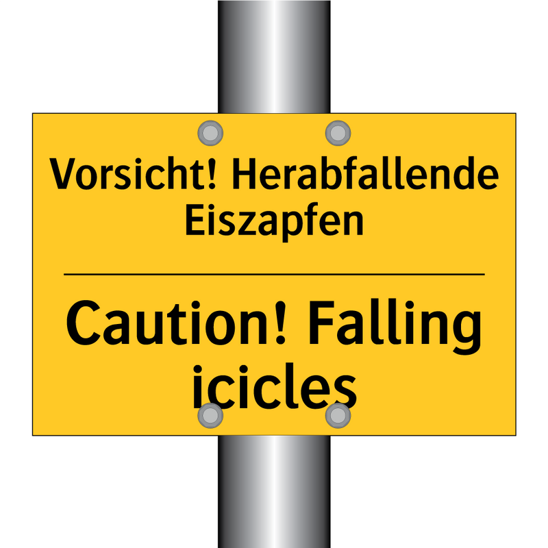 Vorsicht! Herabfallende Eiszapfen/.../ - Caution! Falling icicles