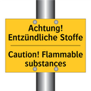Achtung! Entzündliche Stoffe - Caution! Flammable substances