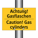Achtung! Gasflaschen - Caution! Gas cylinders