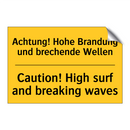 Achtung! Hohe Brandung und brechende /.../ - Caution! High surf and breaking /.../