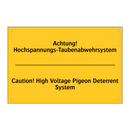 Achtung! Hochspannungs-Taubenabwehrsystem/.../ - Caution! High Voltage Pigeon Deterrent /.../
