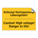 Achtung! Hochspannung! Lebensgefahr!/.../ - Caution! High voltage! Danger /.../