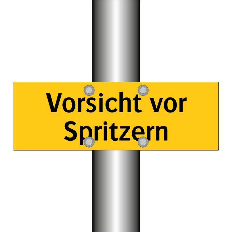 Vorsicht vor Spritzern