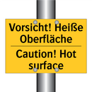 Vorsicht! Heiße Oberfläche - Caution! Hot surface