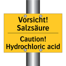Vorsicht! Salzsäure - Caution! Hydrochloric acid