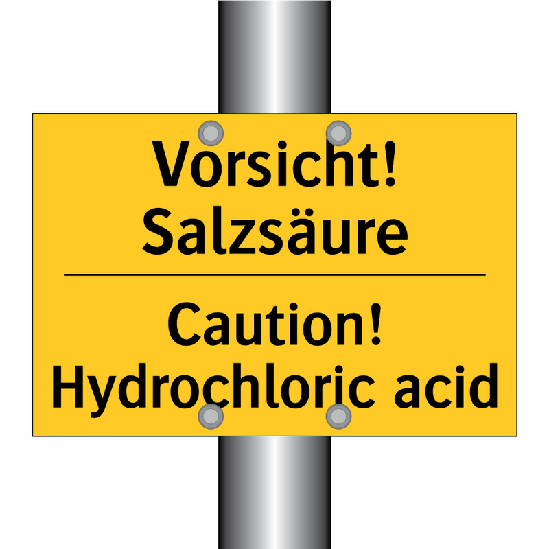 Vorsicht! Salzsäure - Caution! Hydrochloric acid