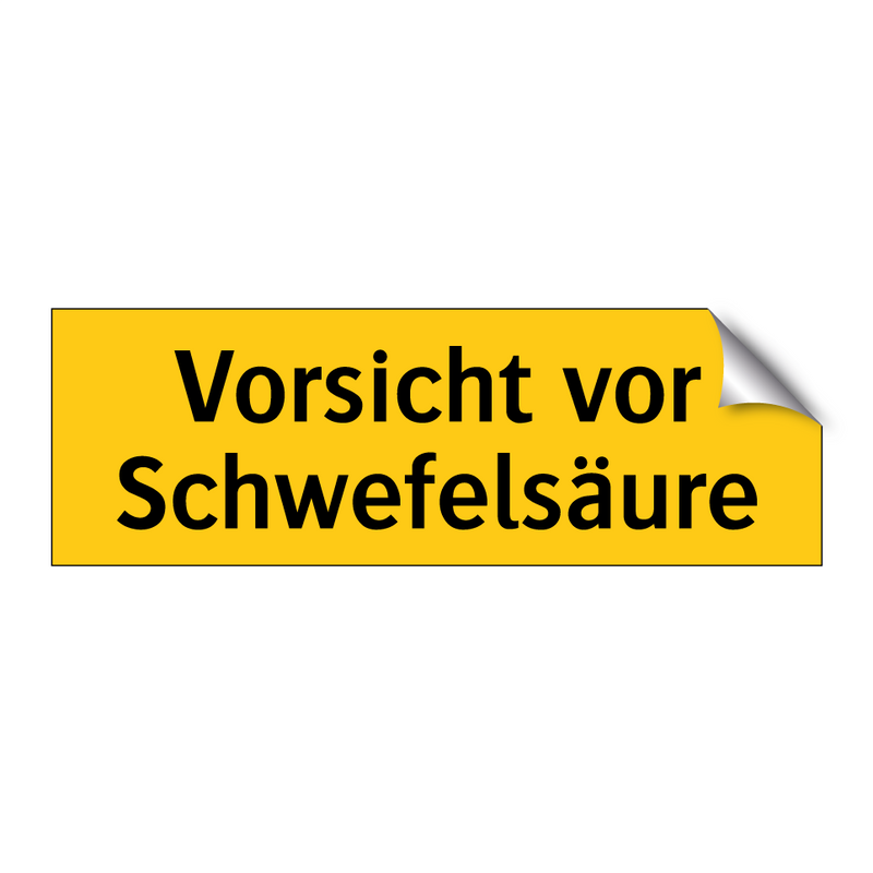 Vorsicht vor Schwefelsäure