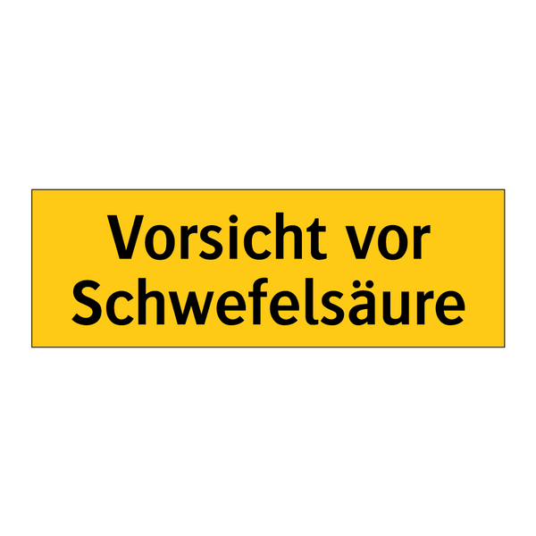 Vorsicht vor Schwefelsäure