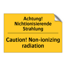 Achtung! Nichtionisierende Strahlung/.../ - Caution! Non-ionizing radiation/.../