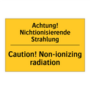 Achtung! Nichtionisierende Strahlung/.../ - Caution! Non-ionizing radiation/.../