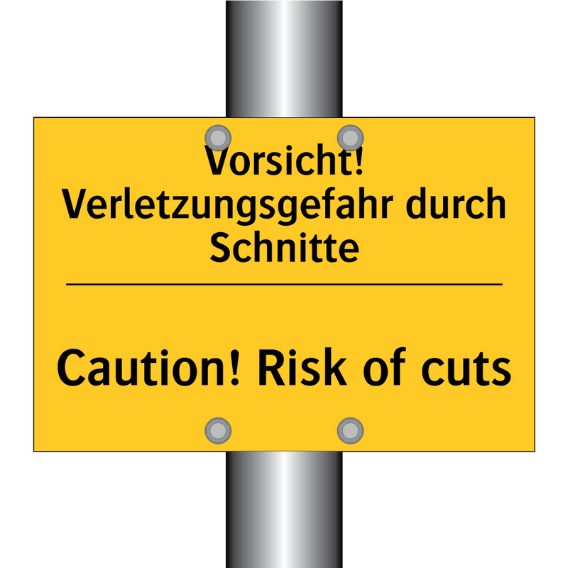 Vorsicht! Verletzungsgefahr durch /.../ - Caution! Risk of cuts