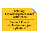 Achtung! Explosionsgefahr durch /.../ - Caution! Risk of explosion from /.../