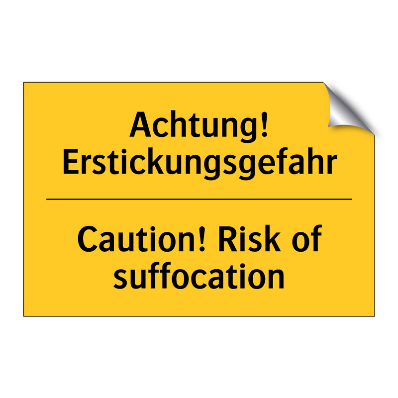 Achtung! Erstickungsgefahr - Caution! Risk of suffocation