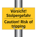 Vorsicht! Stolpergefahr - Caution! Risk of tripping
