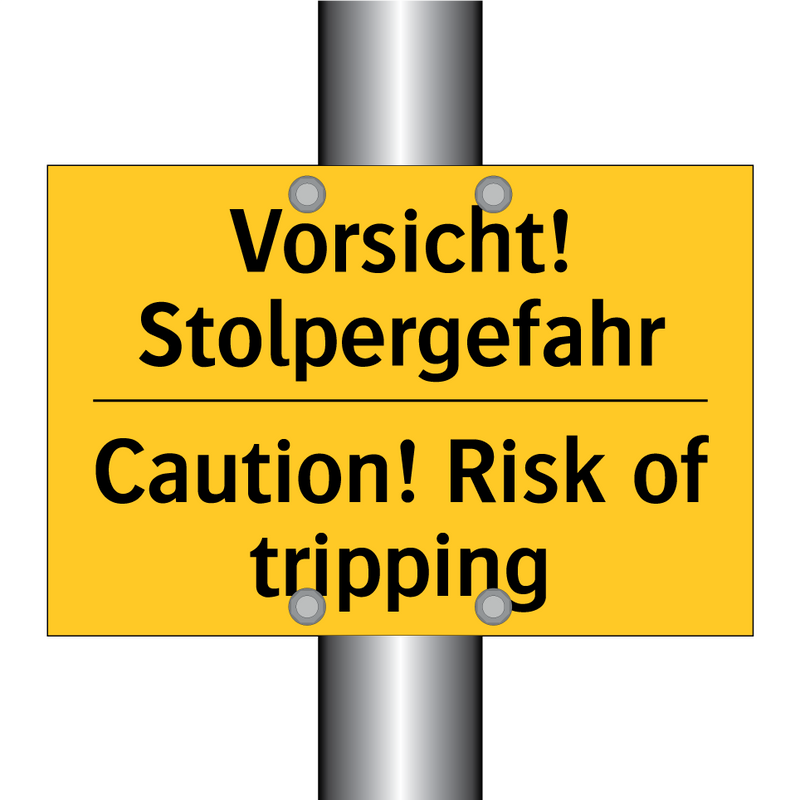 Vorsicht! Stolpergefahr - Caution! Risk of tripping