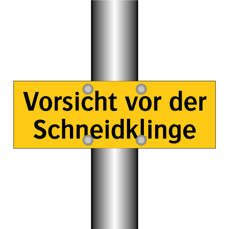 Vorsicht vor der Schneidklinge