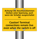 Achtung! Die Anschlussklemmen /.../ - Caution! Terminal connections /.../