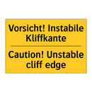 Vorsicht! Instabile Kliffkante - Caution! Unstable cliff edge