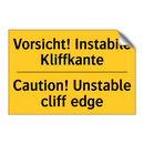 Vorsicht! Instabile Kliffkante - Caution! Unstable cliff edge