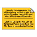 Vorsicht! Die Verwendung des Schlüssels /.../ - Caution! Using The Key Can Be /.../