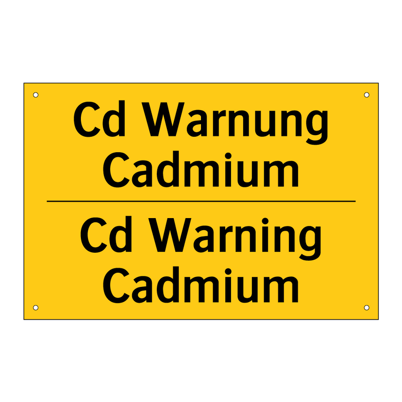 Cd Warnung Cadmium - Cd Warning Cadmium