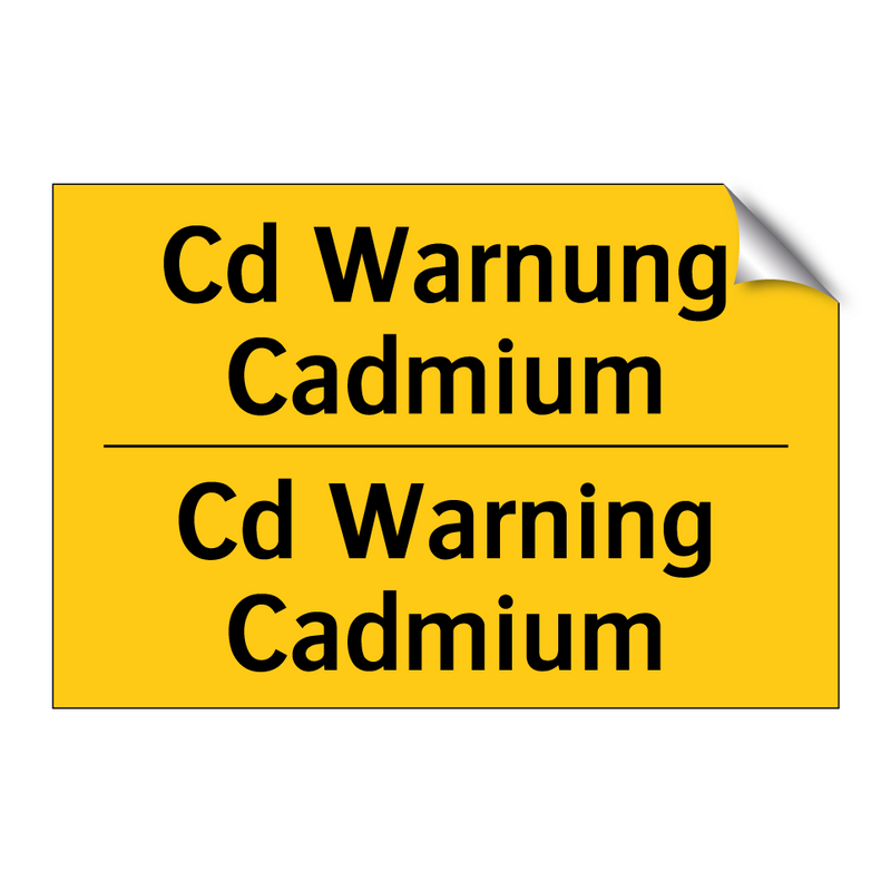 Cd Warnung Cadmium - Cd Warning Cadmium