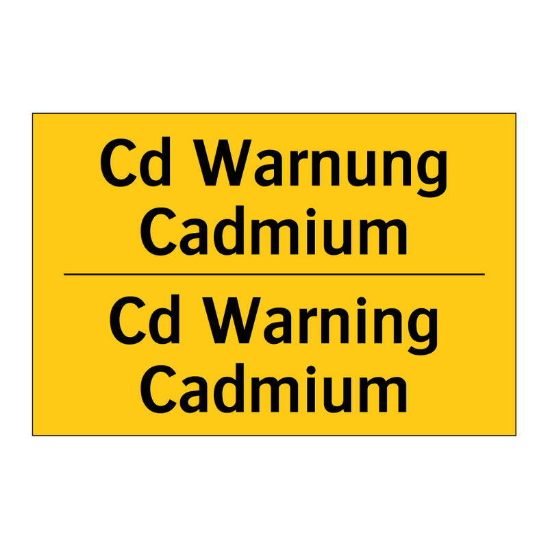 Cd Warnung Cadmium - Cd Warning Cadmium