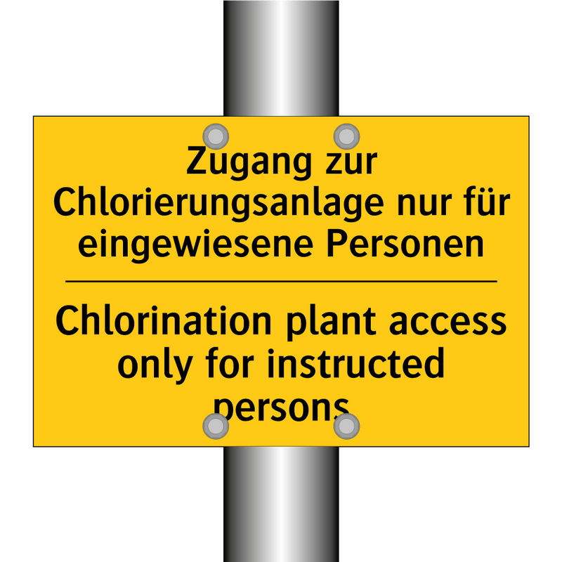 Zugang zur Chlorierungsanlage /.../ - Chlorination plant access only /.../