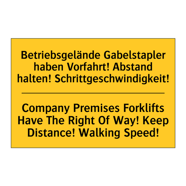 Betriebsgelände Gabelstapler haben /.../ - Company Premises Forklifts Have /.../