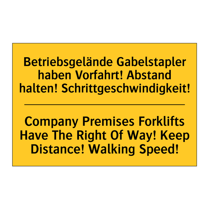 Betriebsgelände Gabelstapler haben /.../ - Company Premises Forklifts Have /.../
