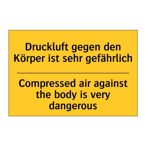Druckluft gegen den Körper ist /.../ - Compressed air against the body /.../