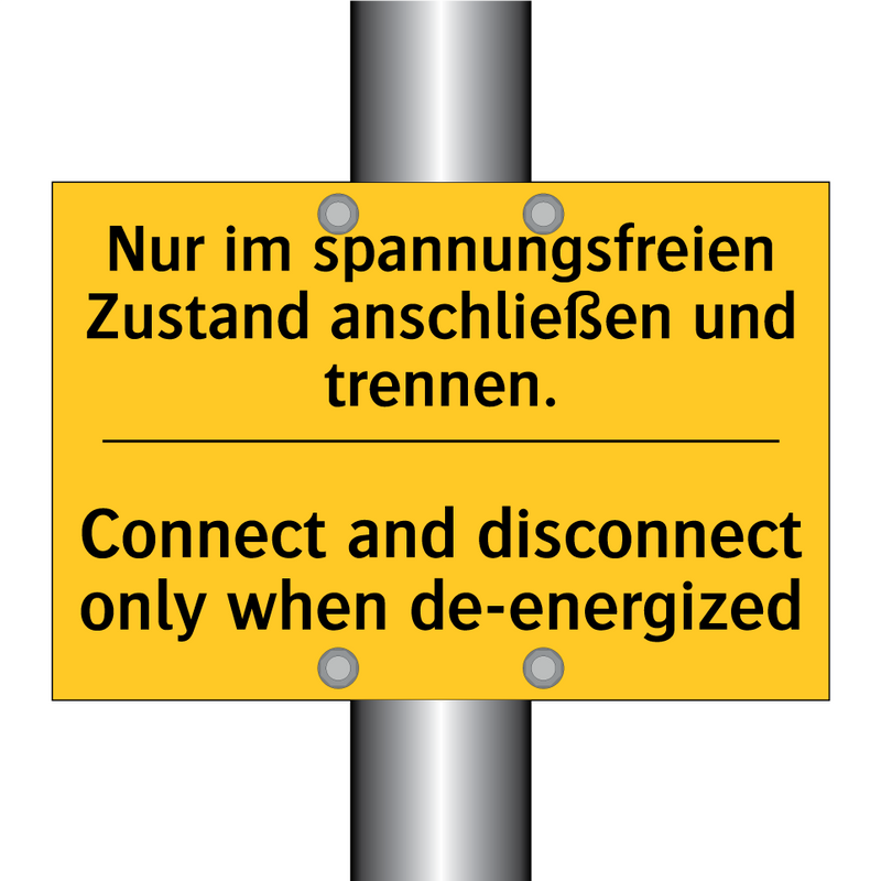 Nur im spannungsfreien Zustand /.../ - Connect and disconnect only when /.../